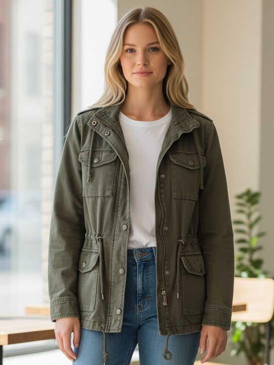 Anthropologie Jackets & Blazers - Anthropologie Hei Hei Military Field Utility Jacket Women S Olive Green Pockets